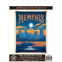 Memphis Tennessee Home of the Blues Vinyl Sticker