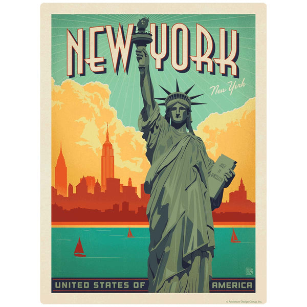 New York City Statue of Liberty Vinyl Sticker