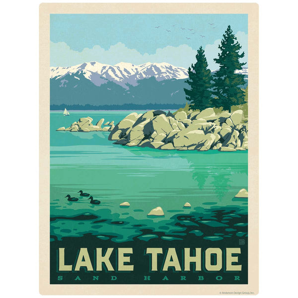 Lake Tahoe Nevada Sand Harbor Vinyl Sticker