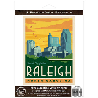 Raleigh North Carolina Vinyl Sticker