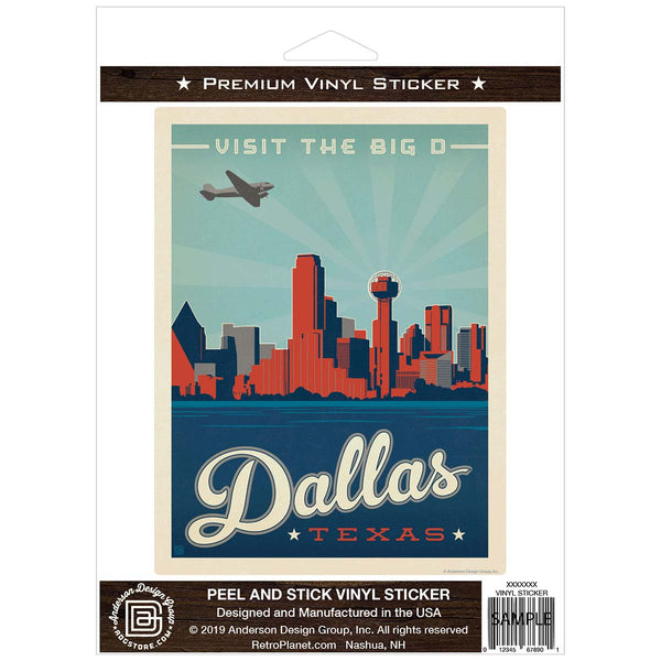 Dallas Texas Visit the Big D Vinyl Sticker