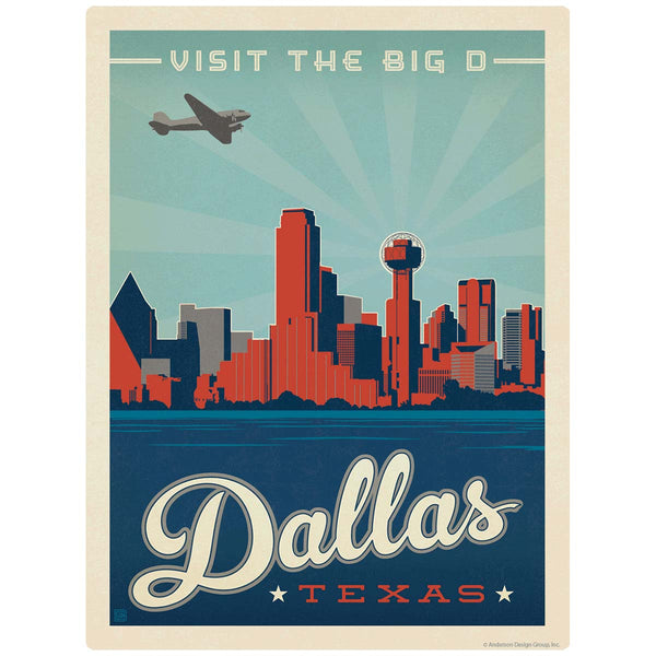 Dallas Texas Visit the Big D Vinyl Sticker