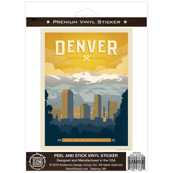 Denver Colorado Mile High City Vinyl Sticker