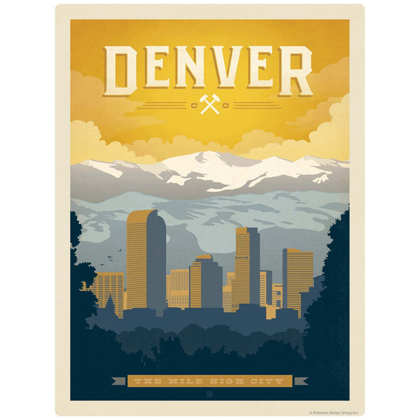 Denver Colorado Mile High City Vinyl Sticker