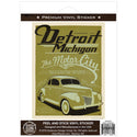 Detroit Michigan Motor City Vinyl Sticker