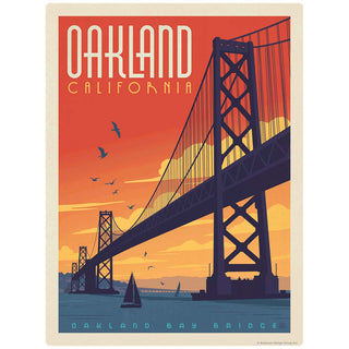 Oakland California Bay Bridge Vinyl Sticker