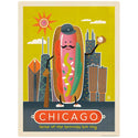 Chicago Illinois Heavenly Hot Dog Vinyl Sticker