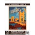 Sacramento California Scenic Tower Bridge Vinyl Sticker