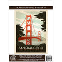 San Francisco California Golden Gate Bridge Vinyl Sticker
