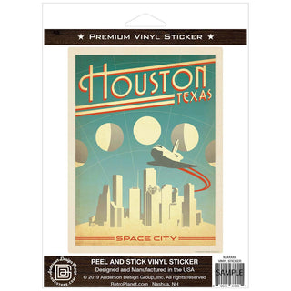 Houston Texas Space City Vinyl Sticker