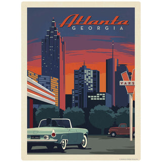 Atlanta Georgia Varsity Drive In Vinyl Sticker