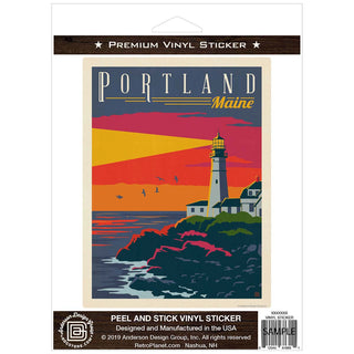 Portland Maine Lighthouse Vinyl Sticker