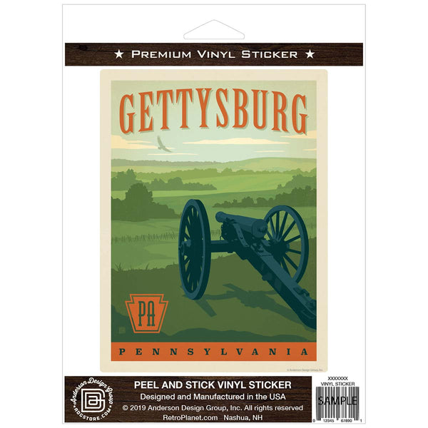 Gettysburg Pennsylvania Vinyl Sticker