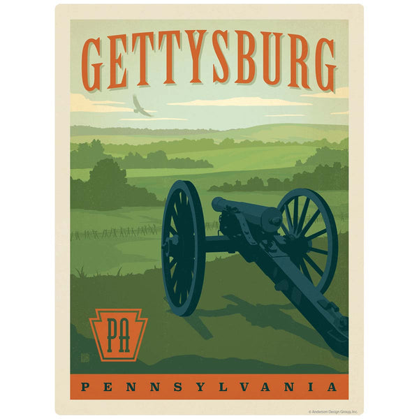 Gettysburg Pennsylvania Vinyl Sticker