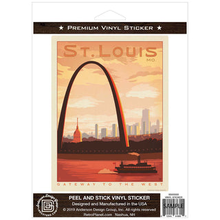 St. Louis Missouri Gateway Arch Vinyl Sticker