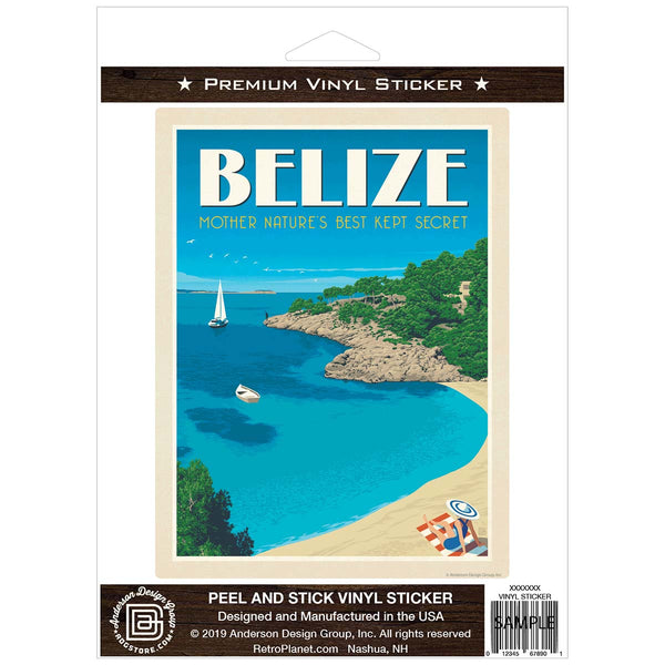 Belize Beach Vinyl Sticker