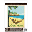 Maldives Hammock on the Beach Vinyl Sticker