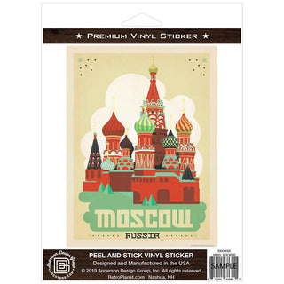 Moscow Russia Basil Cathedral Vinyl Sticker