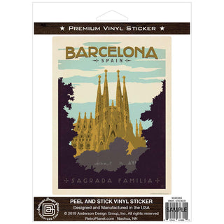 Barcelona Spain Sagrada Familia Church Vinyl Sticker