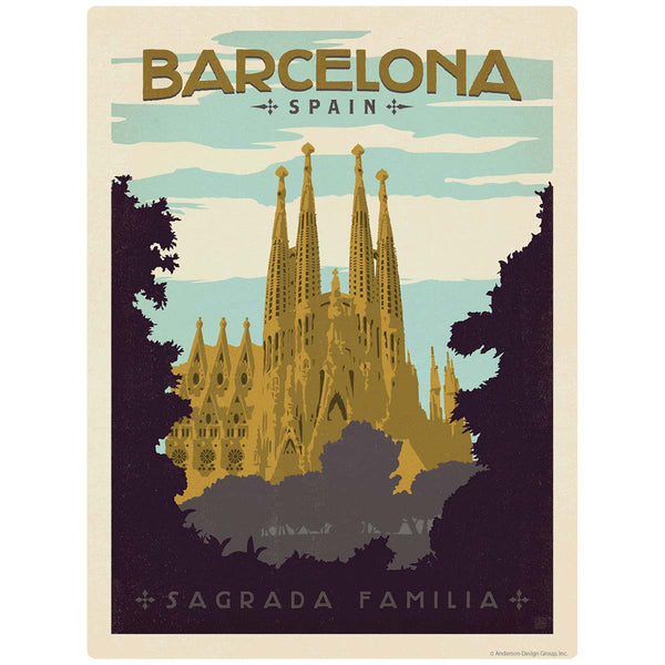 Barcelona Spain Sagrada Familia Church Vinyl Sticker