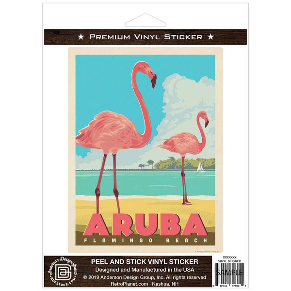 Aruba Flamingo Beach Vinyl Sticker