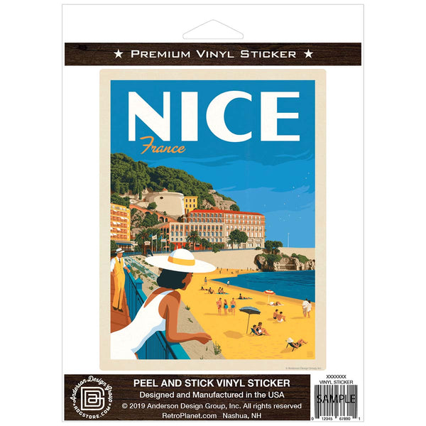 Nice France Beach Vinyl Sticker