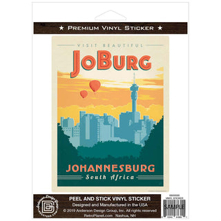 Visit JoBurg Johannesburg South Africa Vinyl Sticker