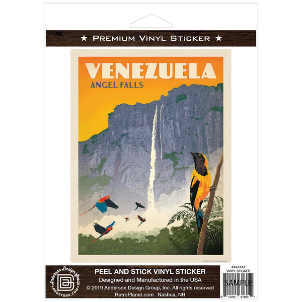 Venezuela Angel Falls Vinyl Sticker