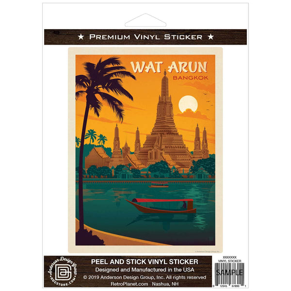 Bangkok Thailand Wat Arun Temple of Dawn Vinyl Sticker