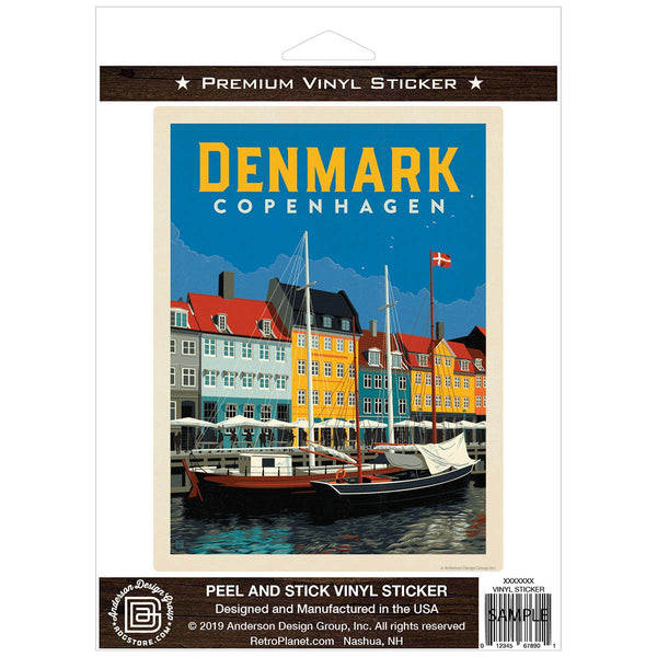 Copenhagen Denmark Waterfront Vinyl Sticker