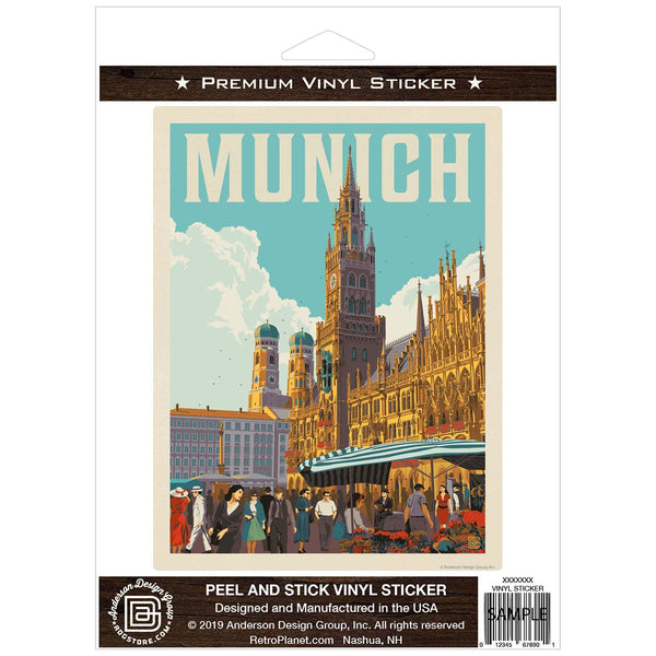 Munich Germany New Town Hall Vinyl Sticker