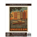 Amsterdam Netherlands Canal Boat Vinyl Sticker