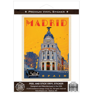 Madrid Spain Metropolis Building Vinyl Sticker