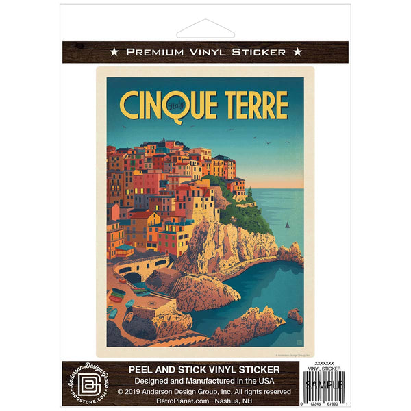 Cinque Terre Italy Manarola Village Vinyl Sticker