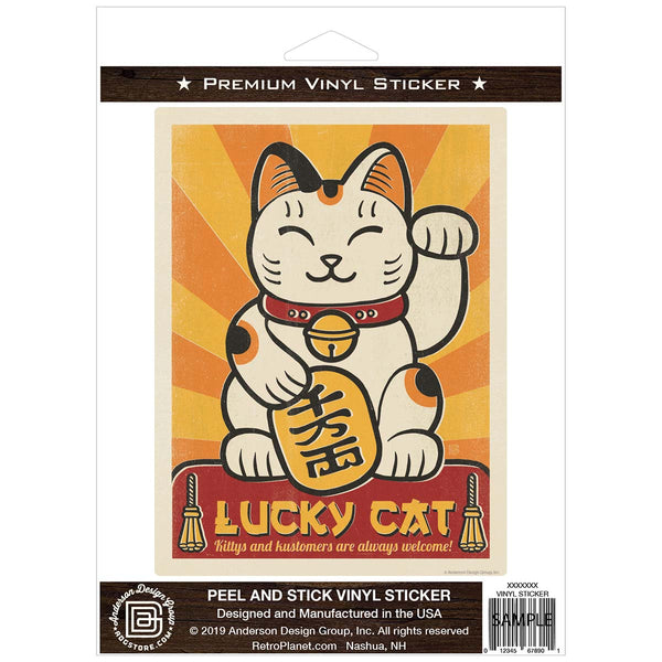 Lucky Cat Maneki-Neko Vinyl Sticker