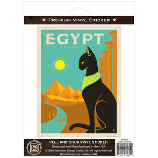 Egypt Land of Feline Royalty Vinyl Sticker