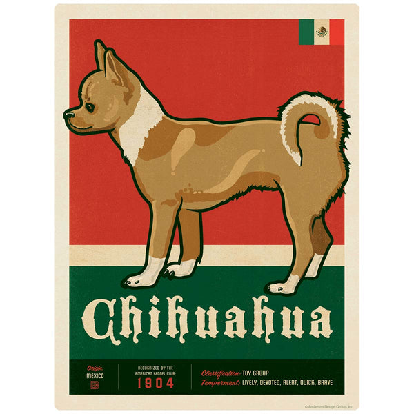 Chihuahua Dog Facts Vinyl Sticker