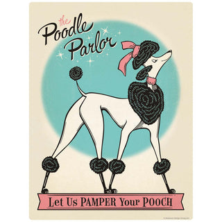 Poodle Parlor Dog Vinyl Sticker