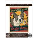 Bostons Best Terrier Treats Vinyl Sticker