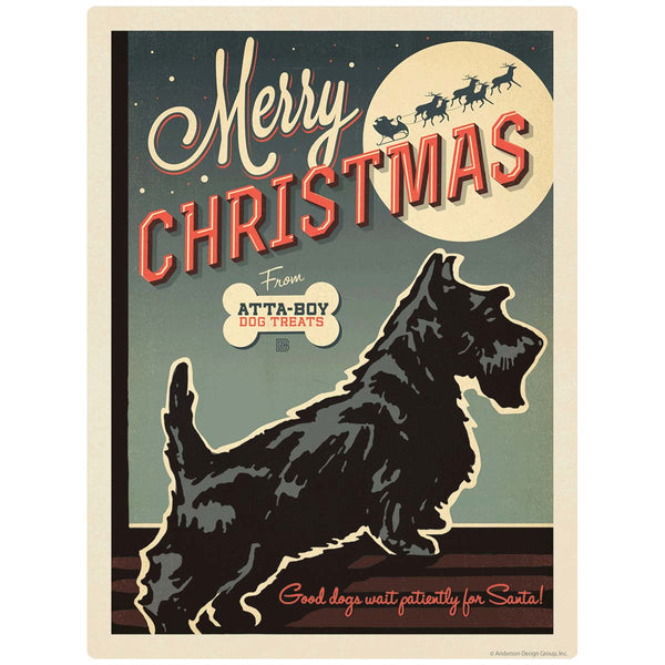 Merry Christmas Atta Boy Dog Treats Vinyl Sticker