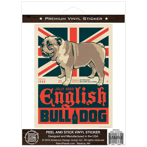 English Bulldog Facts Vinyl Sticker