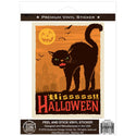 Hissy Halloween Black Cat Vinyl Sticker