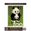 Panda Bears Support Our Local Zoo Vinyl Sticker Vinyl Sticker