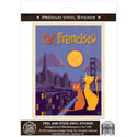 Cat Francisco California Vinyl Sticker