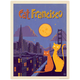 Cat Francisco California Vinyl Sticker