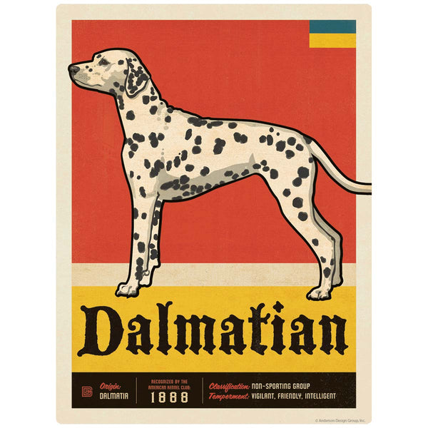 Dalmatian Dog Facts Vinyl Sticker