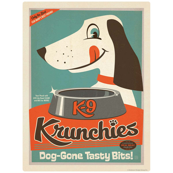 K9 Krunchies Dog Food Ad Vinyl Sticker