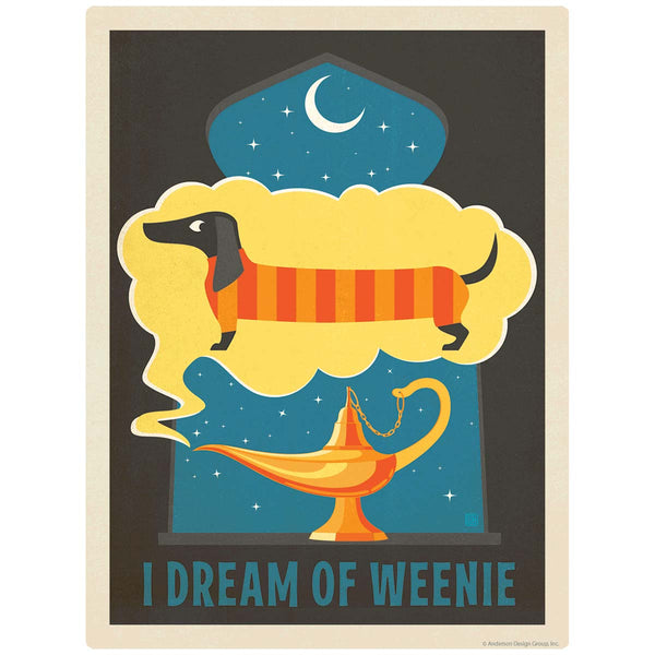I Dream Of Weenie Dog Vinyl Sticker