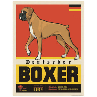 Deutscher Boxer Dog Facts Vinyl Sticker