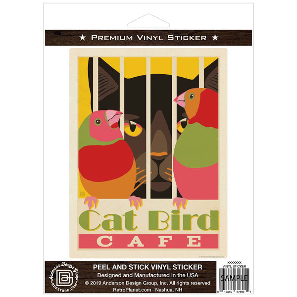 Catbird Cafe Vinyl Sticker